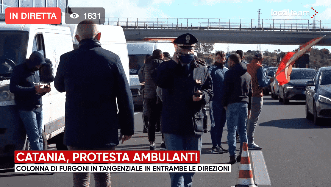 Catania, Tangenziale bloccata: svincoli chiusi per protesta ambulanti in corso – VIDEO LIVE