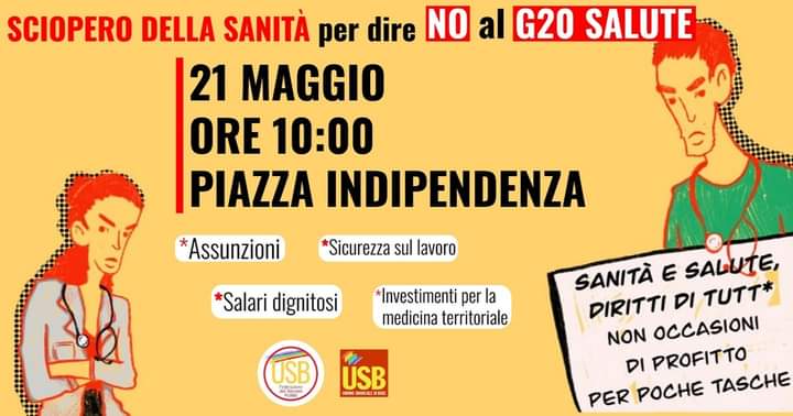Sanità pubblica e privata: venerdì sciopero nazionale indetto da Usb. A Palermo manifestazione regionale