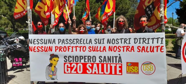 Palermo, presidio regionale per lo sciopero nazionale USB comparto sanità – Le FOTO
