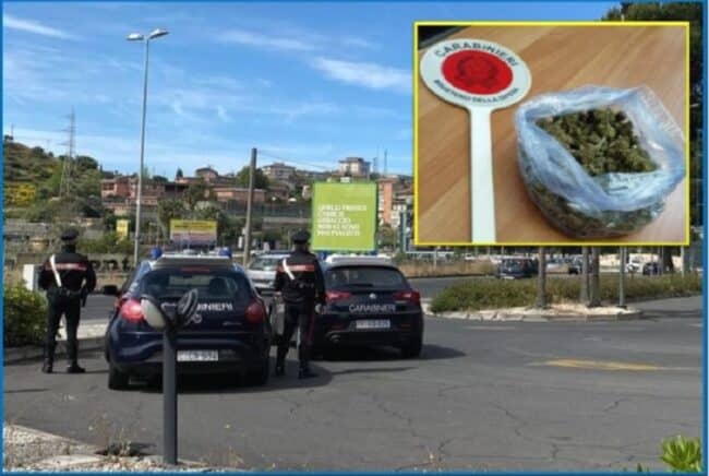 Inseguimento alla circonvallazione di Catania, meccanico sfreccia con marijuana sotto il sedile: arrestato