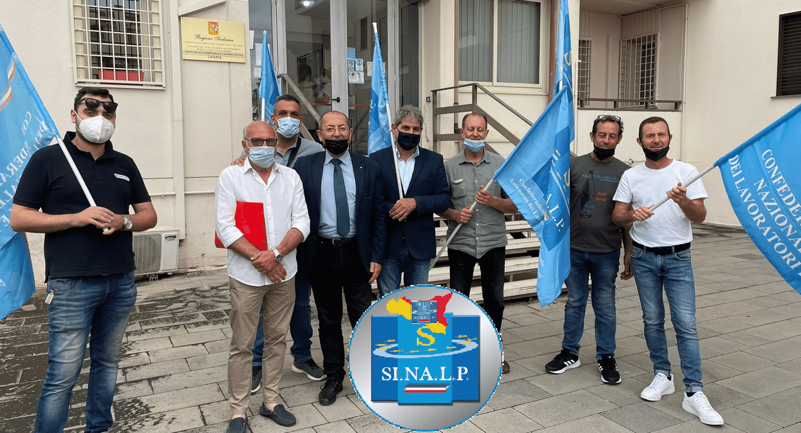 Lavoratori senza stipendio da mesi, protesta del Sinalp all’Ispettorato del Lavoro di Catania