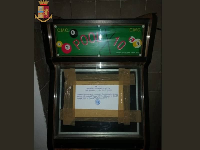 Catania, chiuso bar per violazione normativa anti-Covid: sequestrate 6 slot machine, titolare sanzionata