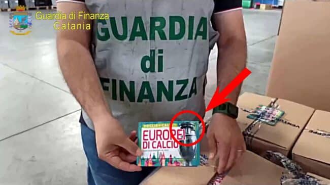 Catania, maxi sequestro di calendari calcistici del torneo “EURO 2020”