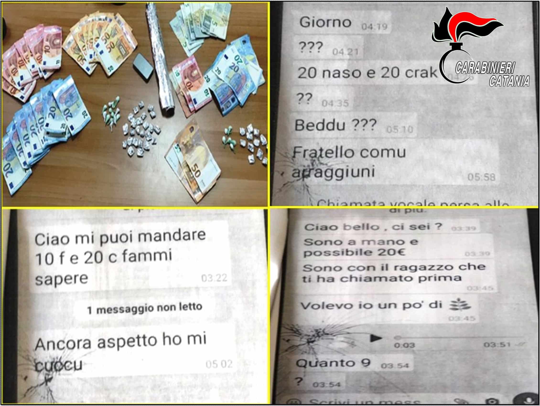 Catania, pusher in manette e sul cellulare i messaggi con le ordinazioni: un arresto a Nesima