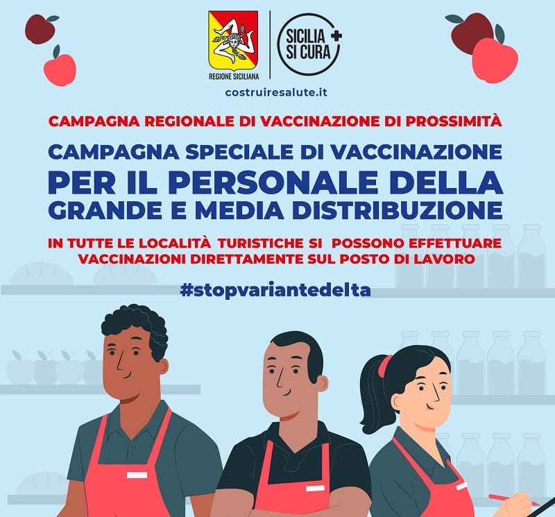 Vaccini, in Sicilia via alle somministrazioni per personale di supermercati e centri commerciali: il piano del Governo