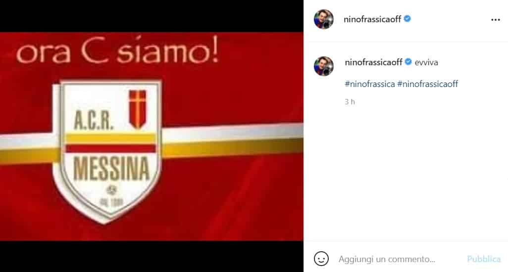 ACR Messina in Serie C, la felicità di Nino Frassica: “Evviva”. Il sindaco De Luca: “Ora tifosi allo stadio”