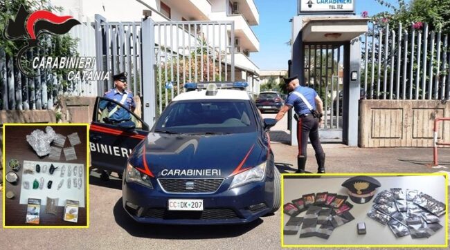 Droga nel Catanese, due giovani pusher nel mirino dei carabinieri: scattano le manette