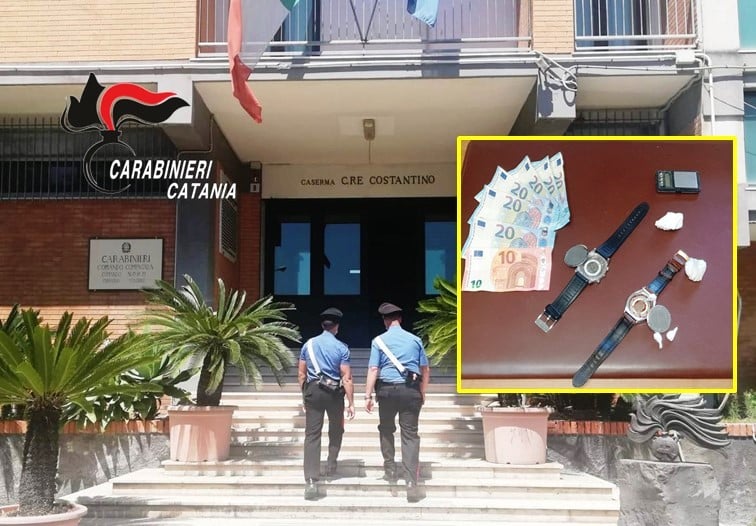 Pusher “ingegnoso” nel Catanese, al polso aveva un orologio “stupefacente”: arrestato 54enne