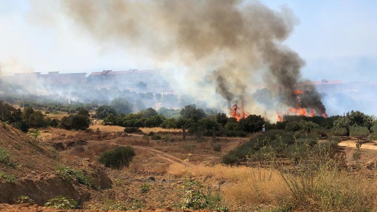 Maxi incendio nell’Agrigentino, le fiamme sfiorano alcune abitazioni: operazioni di spegnimento durate oltre 2 ore
