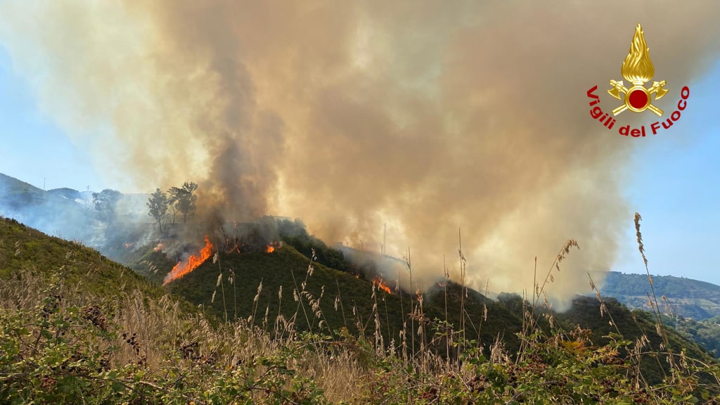 Ancora incendi in Sicilia, allerta massima della Protezione Civile: vigili del fuoco impegnati su più fronti