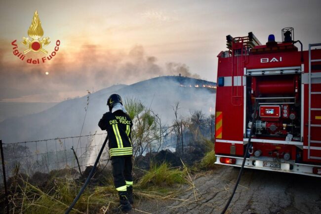 Incendi boschivi, 1.202 gli interventi effettuati ieri dai vigili del fuoco al Centro e al Sud