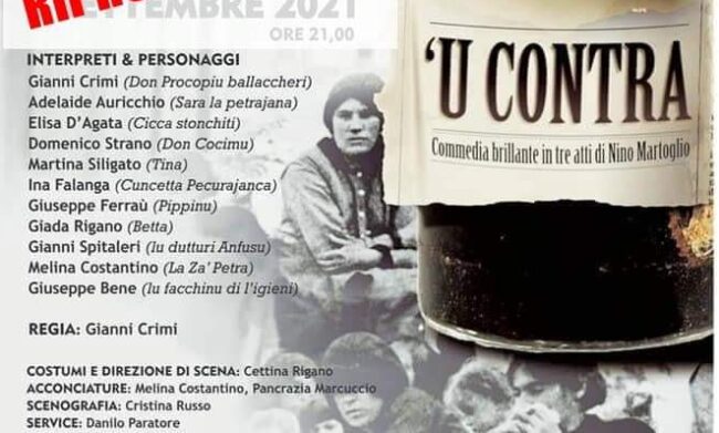 “U Contra” della Compagnia Gymnasium Teatro di Giardini Naxos in gara al Gran Premio Nazionale Teatro Amatoriale