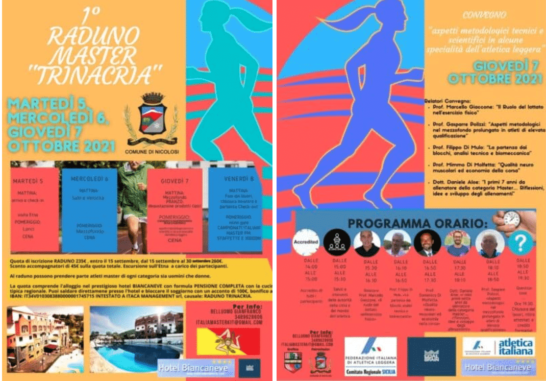 1° Raduno Master Trinacria, a Nicolosi eccellenze dello sport e della docenza