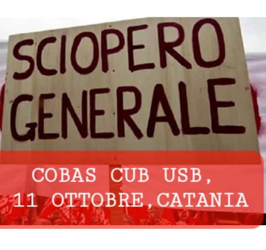 Catania, verso lo sciopero generale dell’11 ottobre