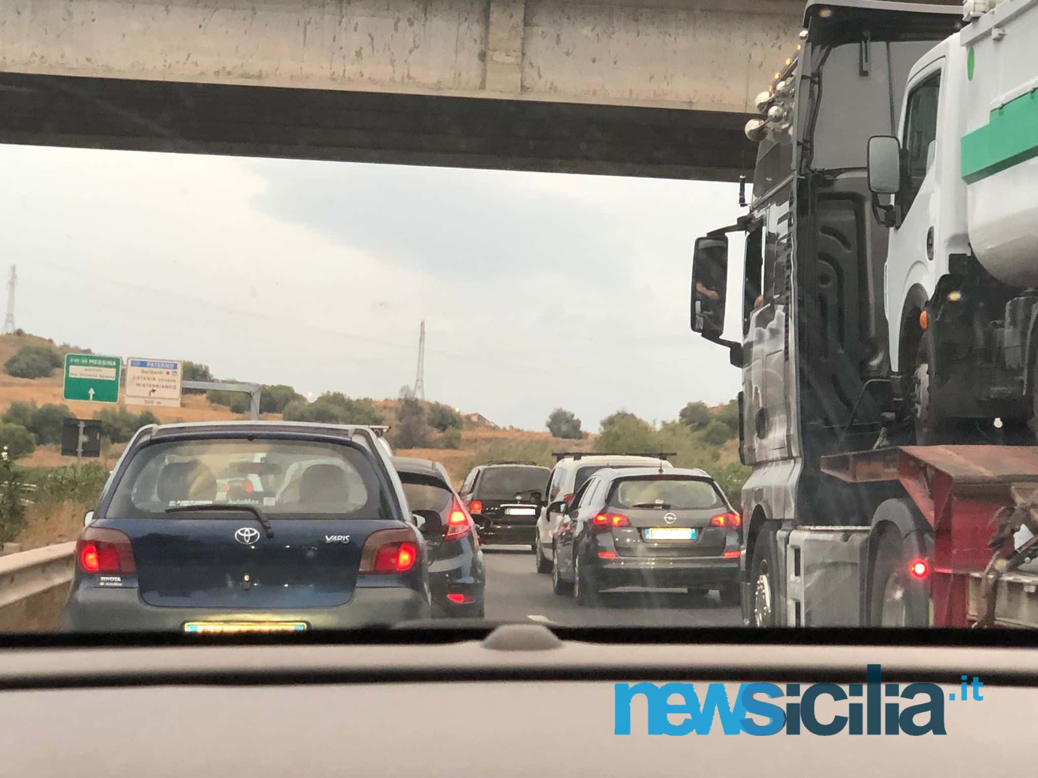 Incidente lungo la Tangenziale di Catania, 4 chilometri di fila: traffico bloccato in entrambe le direzioni