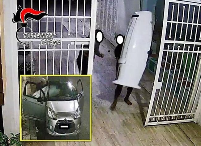 Catania, ladri asportano condizionatori in nota pizzeria: uno denunciato, l’altro ricercato