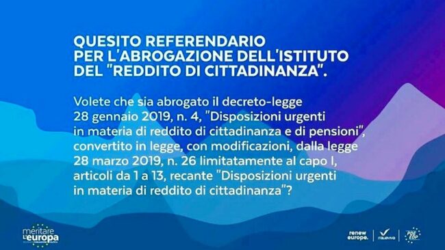 Addio al Reddito di Cittadinanza, Renzi annuncia il referendum abrogativo: “Non è a favore dei poveri”