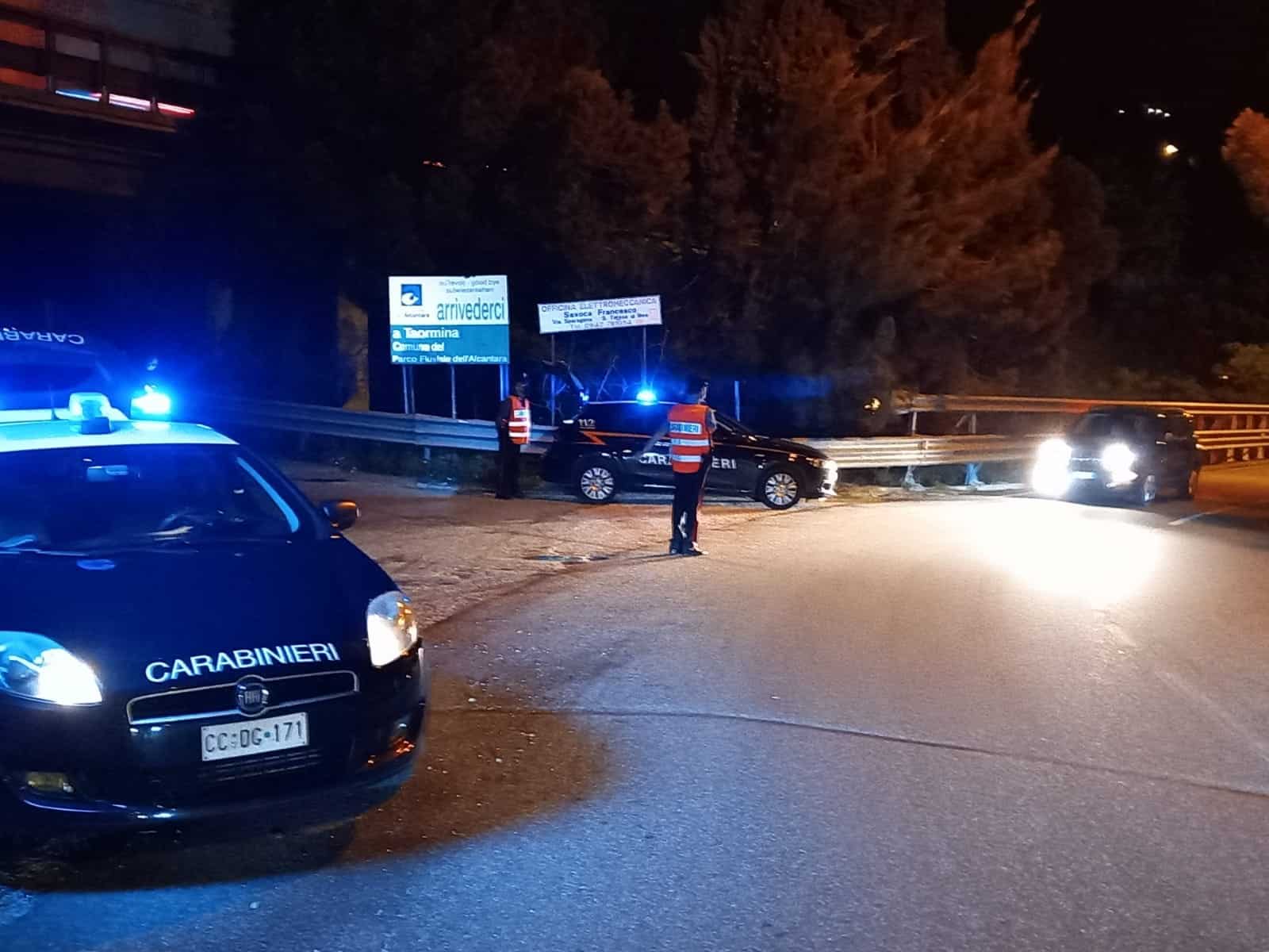 Taormina e Giardini Naxos, controlli di prevenzione effettuati dai carabinieri: due denunciati