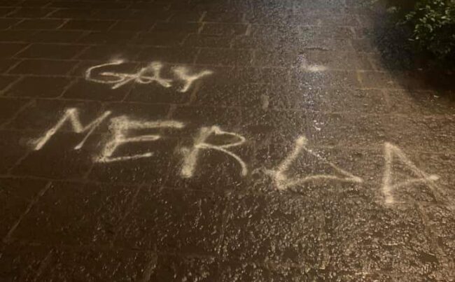 “Gay merda”, a Catania una scritta ingiuriosa contro gli omosessuali