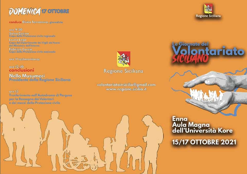 Giornate del Volontariato Siciliano, 3 appuntamenti dal 15 al 17 ottobre: il PROGRAMMA completo