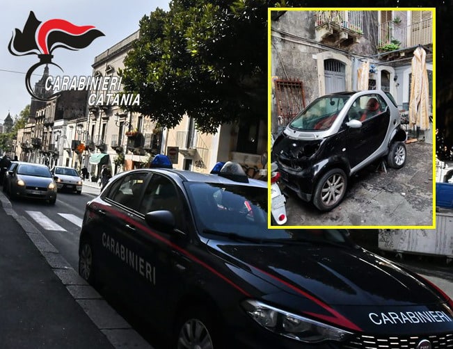 Furto “anomalo” a Catania, ladro “tradito” mentre monta i cerchioni rubati: denunciato 34enne