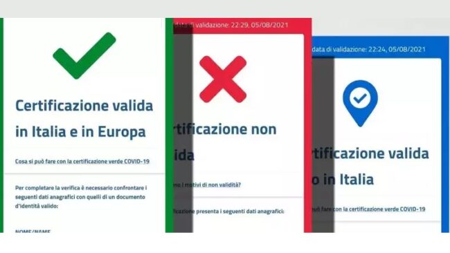 Green Pass e app Verifica C19, ecco che vuol dire quando compare la schermata blu