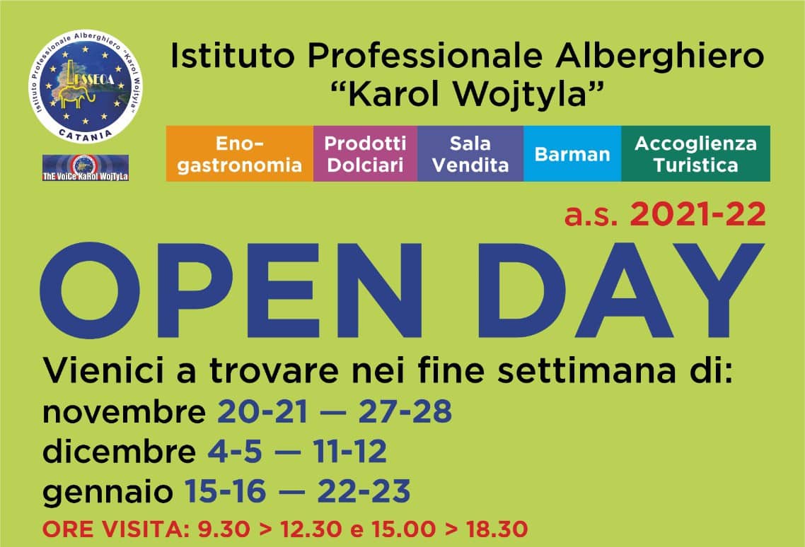 Cominciano gli Open Day all’Istituto Alberghiero “Karol Wojtyla”