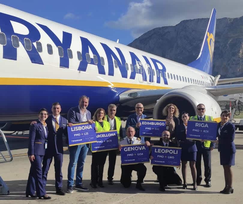 Aeroporto Palermo, aumenta il traffico voli: nuove destinazioni Ryanair