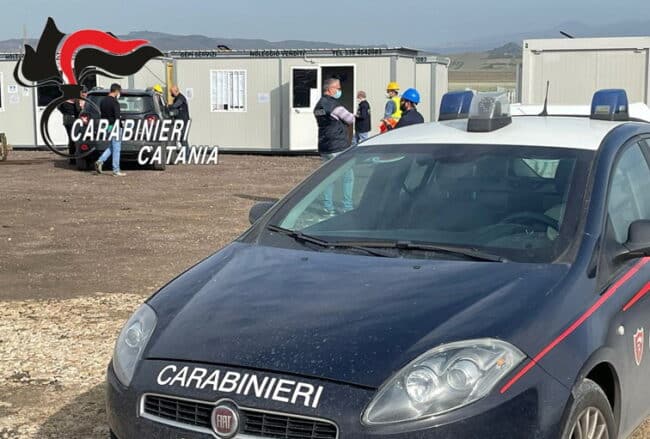 Cantiere non sicuro nel Catanese, arrivano i carabinieri: scatta la multa per una ditta