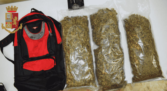 In manette un 60enne pregiudicato per detenzione di stupefacenti: l’uomo era in possesso di marijuana