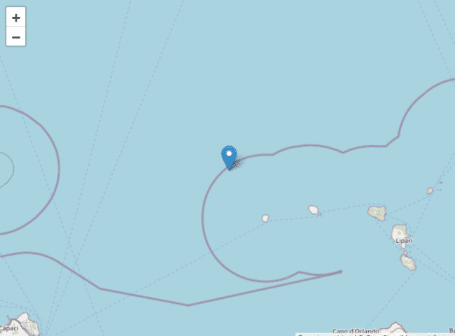 Sicilia, terremoto in mare al largo delle Isole Eolie di magnitudo ML 4.3