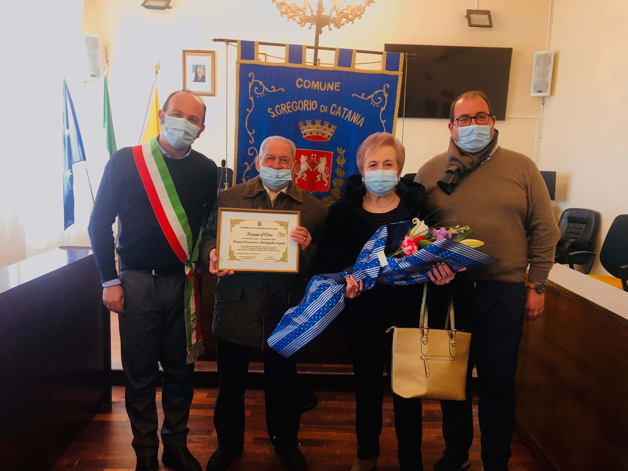 Nozze d’oro per Angela e Francesco: consegnata targa dal sindaco