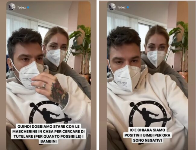 Fedez e Chiara Ferragni positivi al Covid, l’annuncio su Instagram: “La nostra priorità sono i bambini”