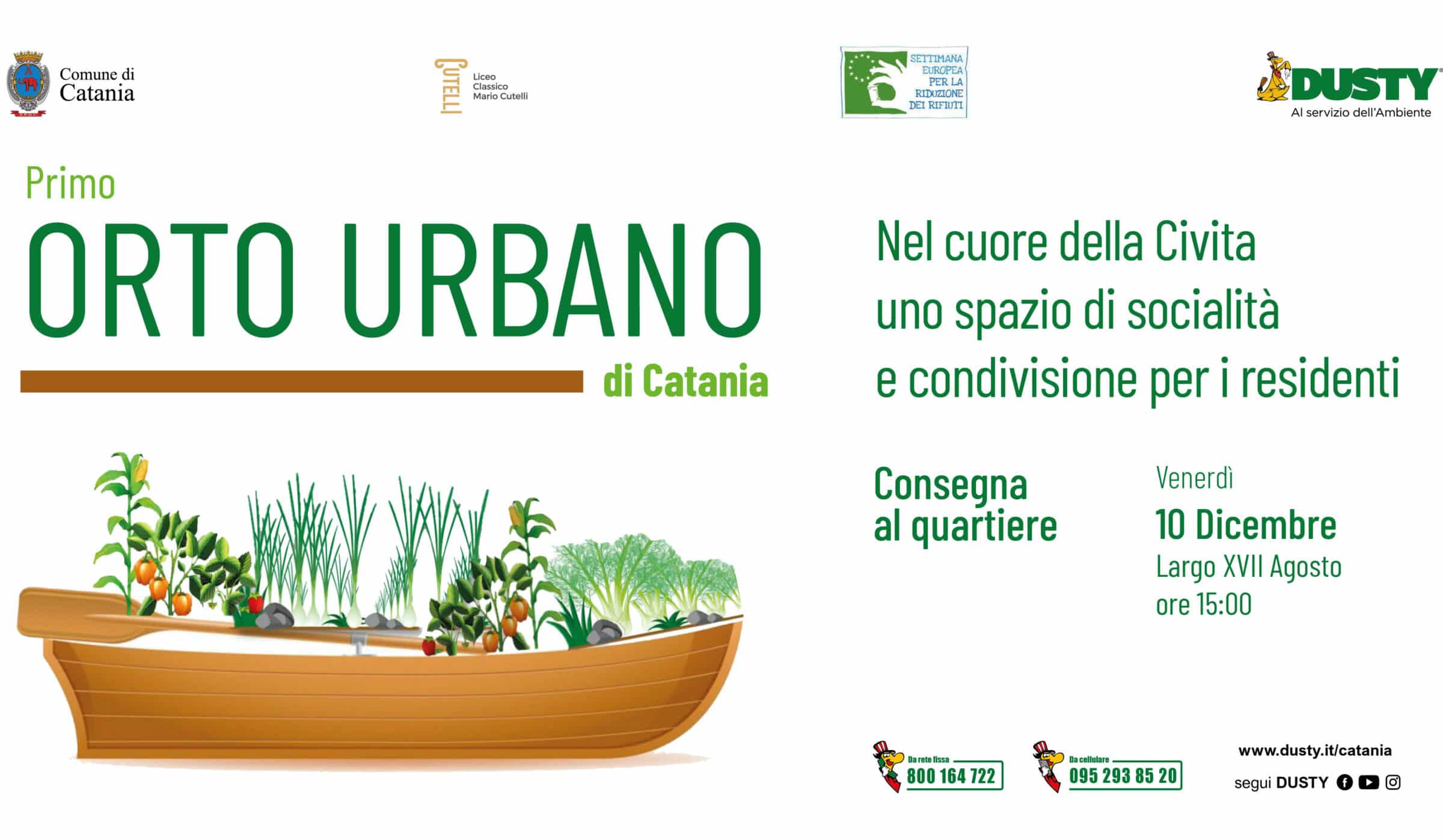 Domani verrà inaugurato il primo orto urbano di Catania: è stato donato dalla Dusty