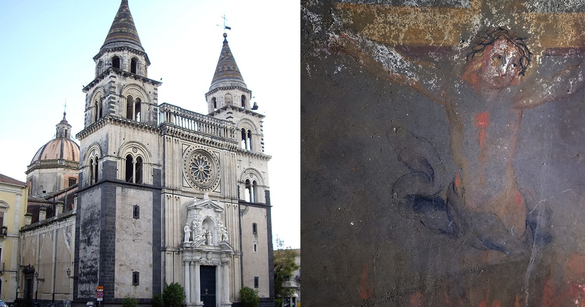 Scoperta particolare cripta con affresco in una chiesa nel Catanese: ecco dove