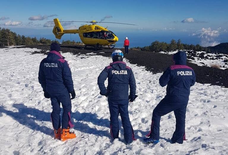 Etna, Polizia di Stato sulle nevi per garantire sicurezza: due incidenti in pochi giorni