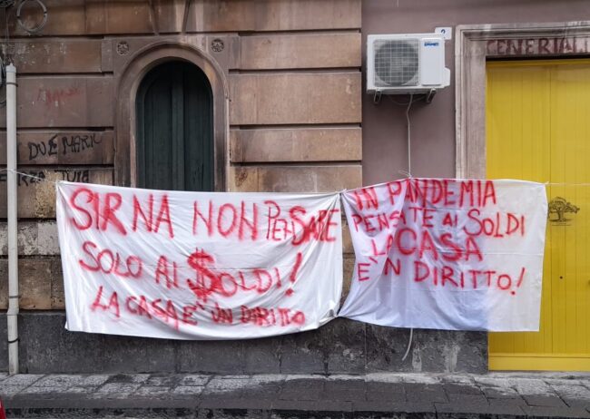 Catania, sfratto inquilini di via Gallo rimandato di 6 mesi. Asia Usb: “Solo la lotta paga”