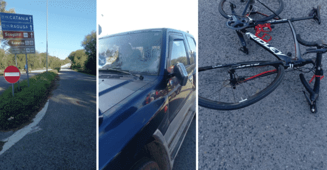 Incidente sulla Vittoria-Scoglitti, ciclista in prognosi riservata – Le FOTO