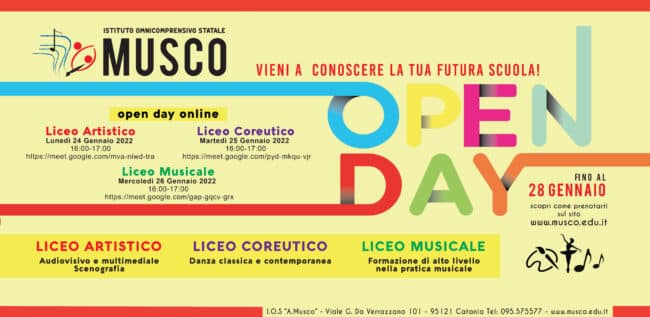 Open weeks a distanza e in presenza all’I.O.S. “Musco” di Catania