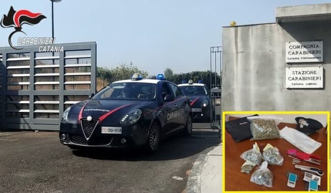 Librino, passeggiata in famiglia “finisce male”: papà nascondeva droga nella macchina