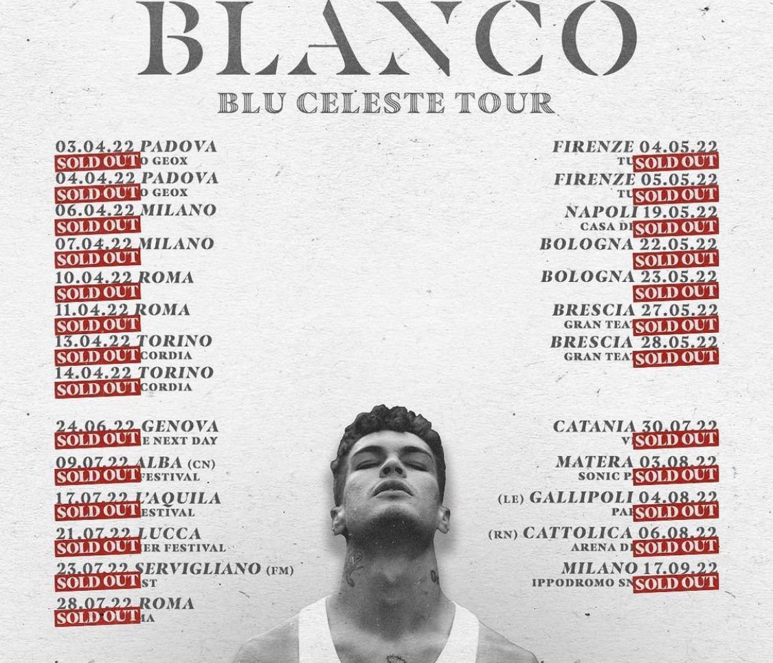 Blanco, il neo vincitore di Sanremo in concerto a Catania: in poche ore tutto Sold Out