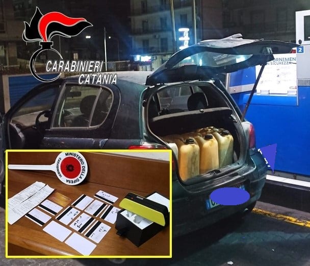 Catania, bidoni di carburante “gratis” con le carte clonate: arrestato 50enne