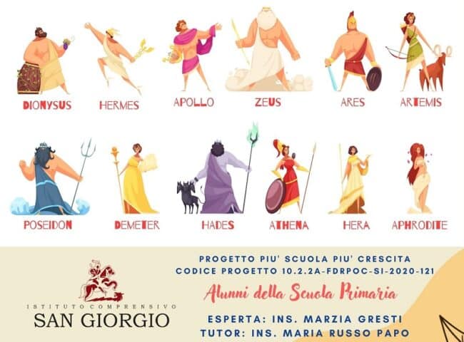 Istituto Comprensivo Statale “San Giorgio”, Progetto PON “Più scuola, più crescita” codice 10.2.2a-fdrpoc-si-2020-121: modulo “Dalle parole alle immagini”, “Le più belle storie dei miti greci”