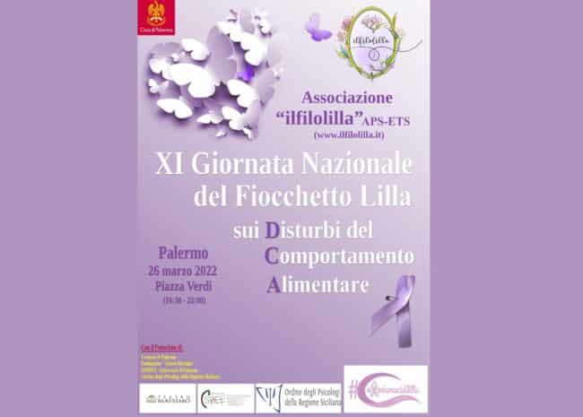 Giornata nazionale del Fiocchetto Lilla, a Palermo parte sensibilizzazione sui disturbi del comportamento alimentare