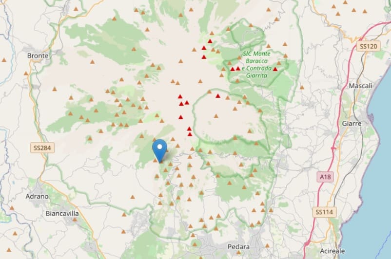 Trema il Catanese, avvertita scossa di terremoto ai piedi dell’Etna: i DETTAGLI dell’Ingv