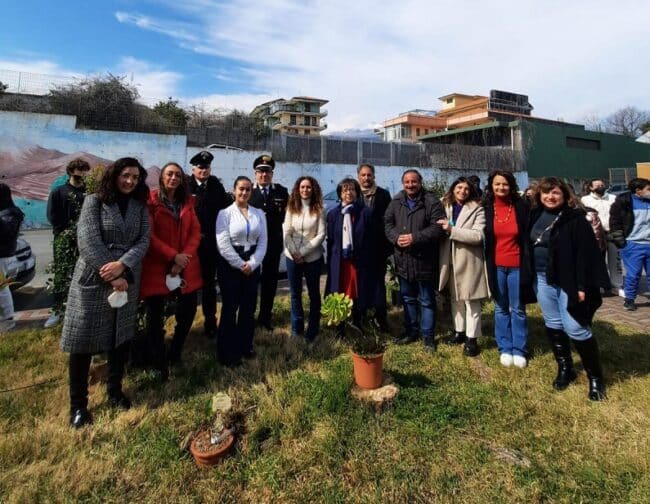 “Siate delle gemme di legalità”: all’Istituto Comprensivo di Santa Venerina piantumata una talea dell’albero di Falcone