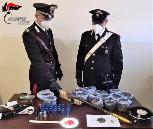 Trasforma l’ovile in “deposito” di marijuana e armi: arrestato 34enne nel Catanese