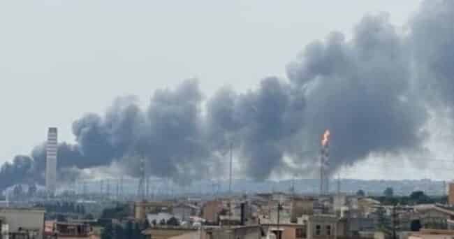 Incendio al petrolchimico di Priolo, ASIA USB Catania: “Troppi incidenti, serve maggiore controllo”