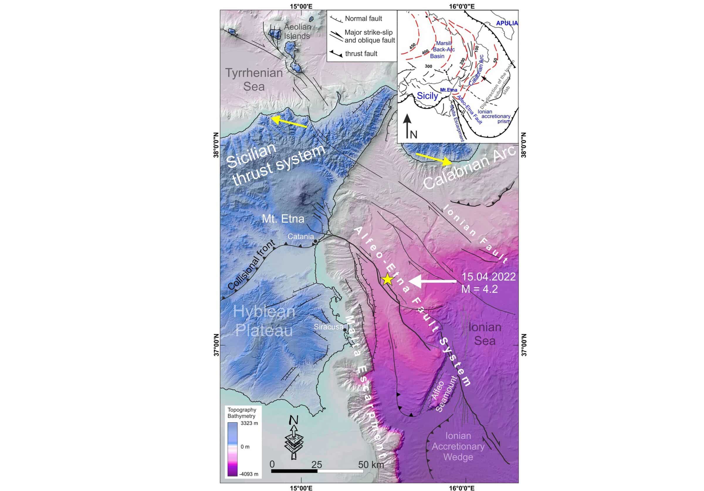 Terremoto costa Siracusana del 15 aprile 2022: a causarlo la riattivazione della faglia Alfeo-Etna – DETTAGLI
