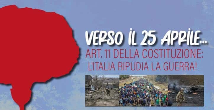Catania, iniziativa della CGIL e ANPI “Verso il 25 aprile. L’Italia ripudia la guerra”